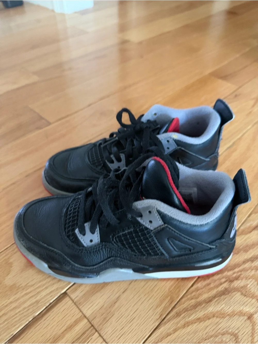 Jordan Kids Black and Red Sneakers